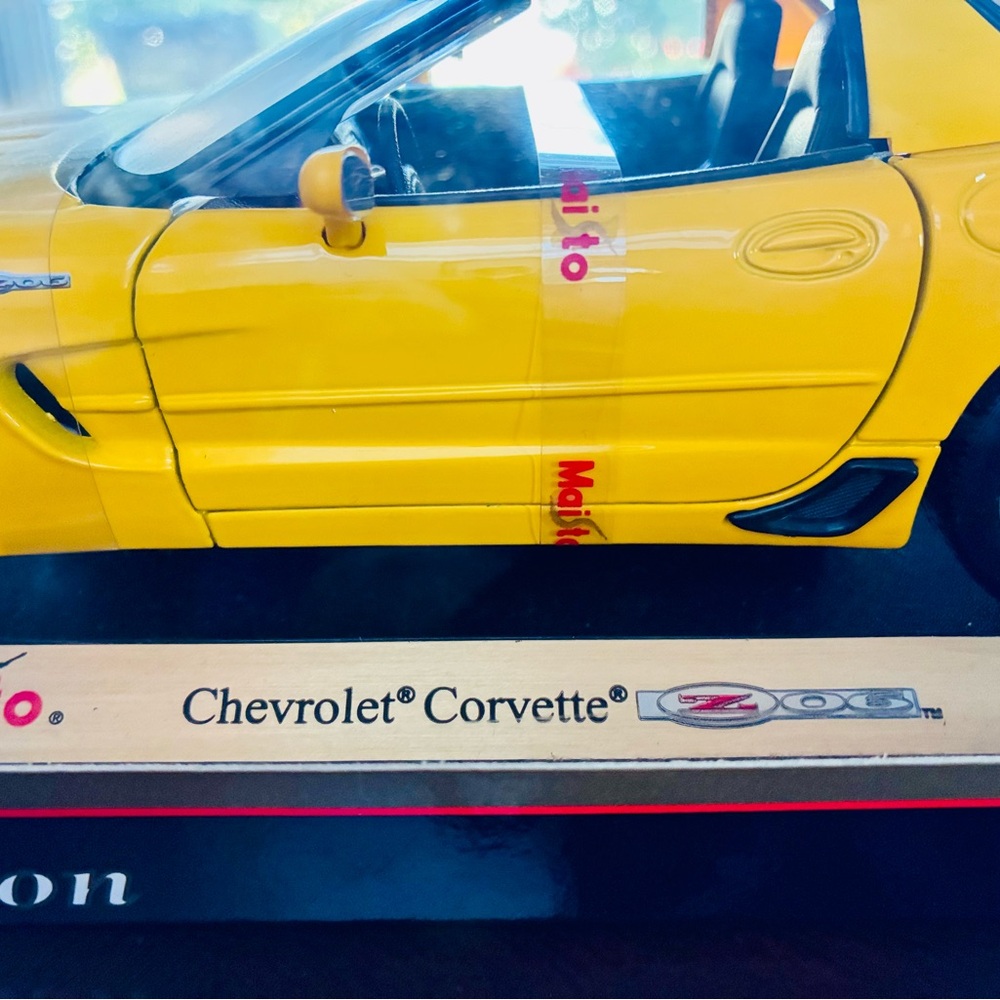 Chevrolet Corvette Model Car in Yellow